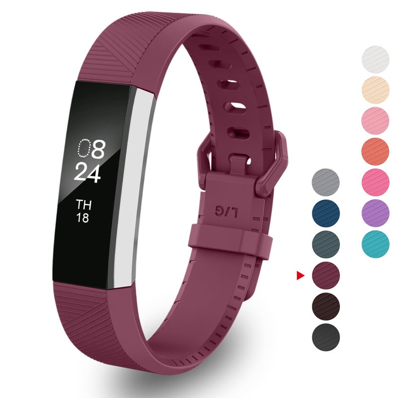 Greeninsync Compatible with Fit Bit Alta Band for Women, Replacement for Fit Bit Alta HR Bands Small Watch Buckle Wristbands for Fit Bit Alta/Fit Bit Alta HR/Ace Strap Bracelets (Fuchsia) - Image 1
